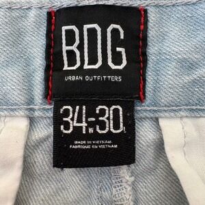 BDG Urban Outfitters Pleated Light Wash Denim Jeans 34 30 Relaxed Fit